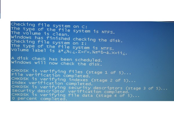 Now check the disk. Checking file system on e: the type of the file system is fat32. The type of the file system is ntfs. Checking file system on c the type of the file system is ntfs one of your disks needs to be checked. Now check the disk.