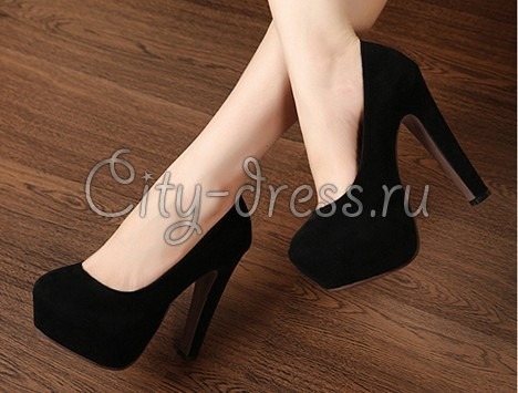 замшевые туфли на каблуке фото