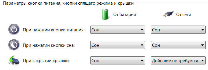 Кнопка параметры. При нажатии кнопки питания. Параметры кнопки питания и крышки. Кнопка спящий режим. Назначение клавиш спящего режима.