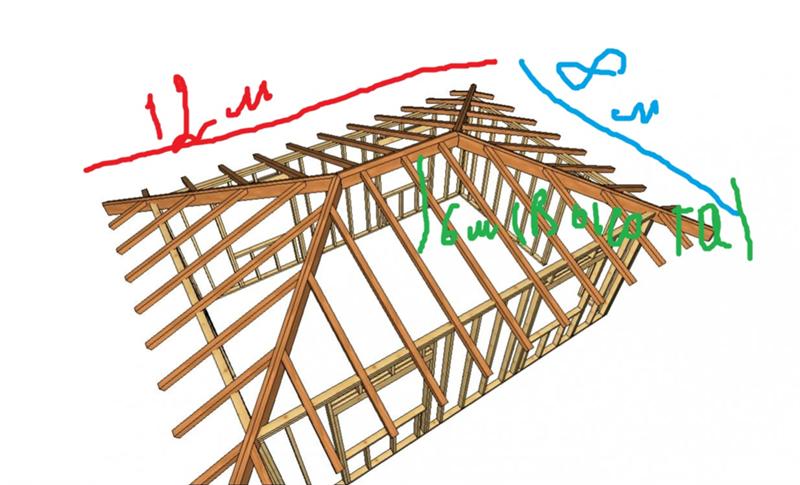 крыша 4 рассказ. крыша 4 рассказ. кровля четырехскатная вальмовая. каркас дормера. стропильная система кровля четырехскатная вальмовая.