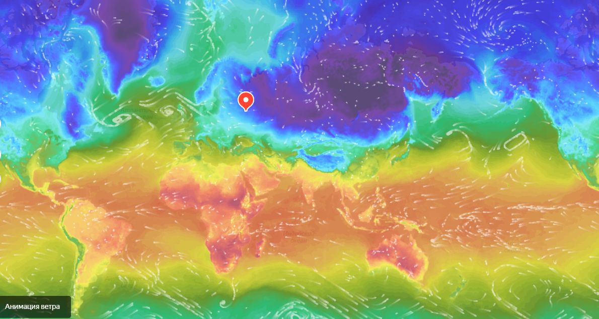 Карта мира по температуре на улице выглядит сегодня так (фото внутри ...