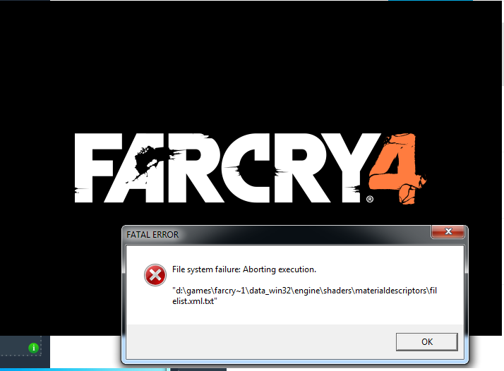 Fatal error system failed. Fatal error system failed