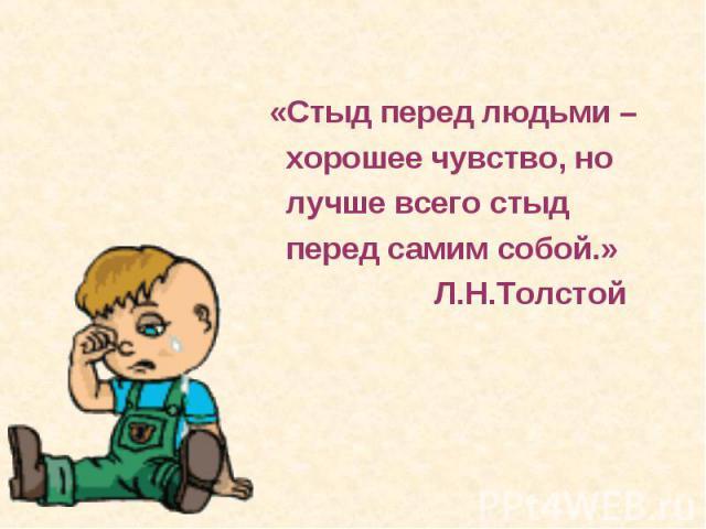 Примеры стыда в произведениях