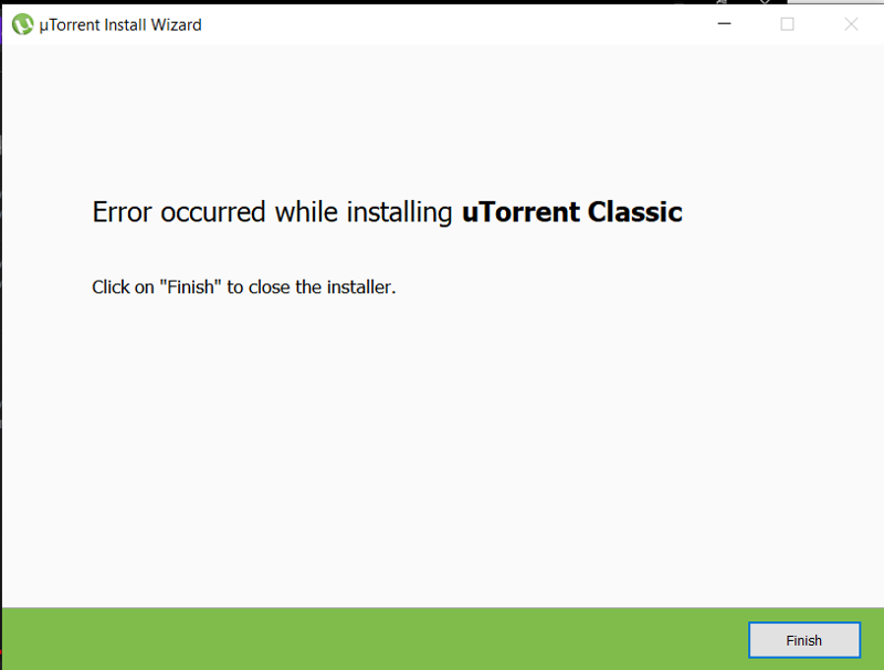 Error occurred while installing utorrent web. Error occurred while installing utorrent web
