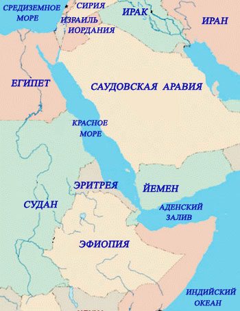Географическое расположение красного моря