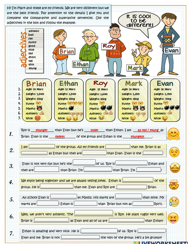 Complete the descriptions with the given adjectives. Degrees of comparison ответы. degrees of comparison of adjectives. comparisons worksheets 6 класс. superlative sentences.