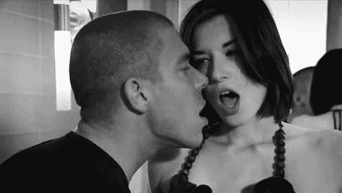 Cute black screaming makeout