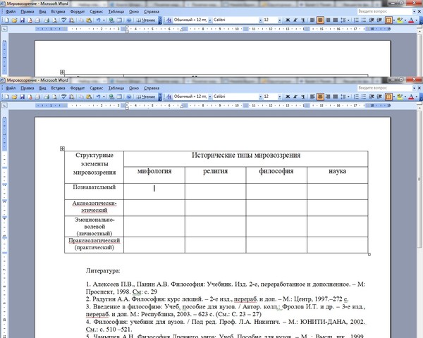 Ответы Mail.ru: Помогите! что можно написать в колонку таблицы?