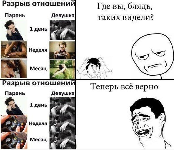 Расставание парня и девушки мем