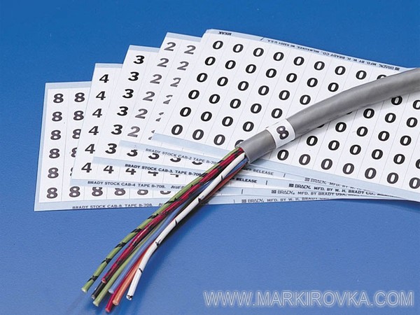 Наклейки для маркировки кабелей и проводов