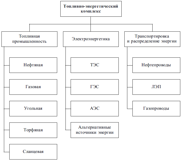 Общая структура-топливно-энергетического комплекса - Энциклопедия по экономике