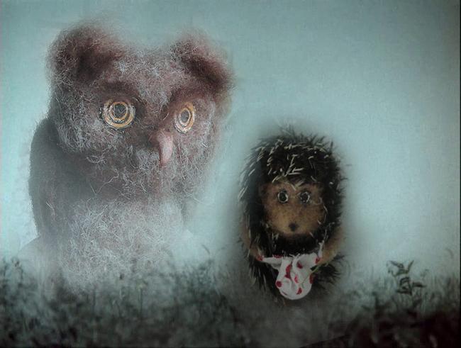 Сова из ежика в тумане. Сова ежик. Еж и сова. Сова ежик. Ежик в тумане филин.