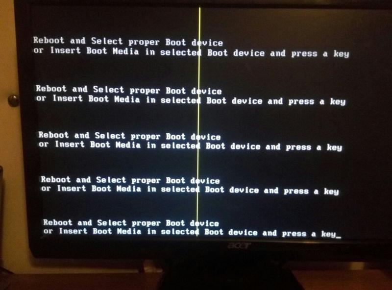 Пк пишет reboot and select proper. Ошибка reboot and select proper boot device and press a key. reboot and select proper boot.